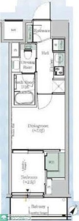 One ROOF Residence Kiba WESTの物件間取画像